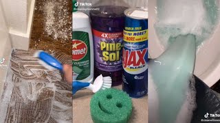 23rd request Part 2 Floor ScrubbingCleaning with Pinesol and CometAjax 🤤🧽🫧 [upl. by Anawit]