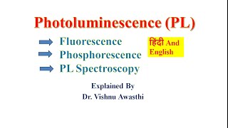 What is Photoluminescence Difference Fluorescence phosphorescence PL Spectroscopy in Hindi [upl. by Ifok]