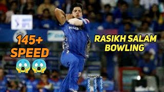 Rasikh Salam Bowling।145Kmh  Speed।Rasikh Salam Dar।Delhi Capitals। IPL 2024 [upl. by Farica122]