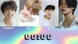 BTS Jin Jimin V Jungkook 0000 Zero OClock  Lyrics jin jimin taehyung jungkook bts army [upl. by Vladimar781]