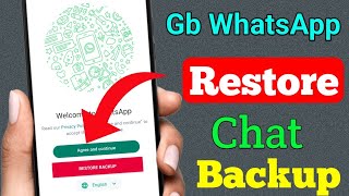 Gb whatsapp backup restore  gb whatsapp chat backup kaise kare [upl. by Ccasi]