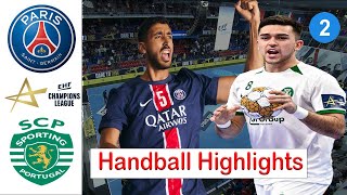 Paris Saint Germain Vs Sporting Cp Handball Highlights 2 last minutes EHF Champions League 2024 [upl. by Noivert]