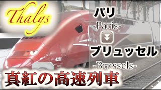 真紅の高速列車・タリスがカッコよすぎた【ヨーロッパ♯9】【フランス・ベルギー】Gare du Nord→Gare de BruxellesMidi [upl. by Oisor]