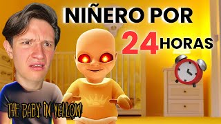 24 HORAS SIENDO NIÑERO DE UN BEBÉ DEMONIO 😳  The Baby In Yellow [upl. by Gerrald]