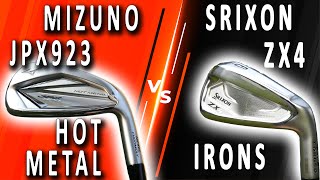 Mizuno JPX923 Hot Metal VS Srixon ZX4 Irons EXCUSE my Poor Strikes [upl. by Ginnifer]