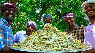 DRY FISHES  Nethili Karuvadu Thokku  Anchovies Dry Fish Recipe Cooking In Village  Village Recipe [upl. by Hershel]