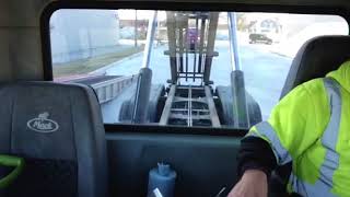 Rolloff Truck Cab View [upl. by Dudden]