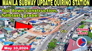 Fullblast na grabe METRO MANILA SUBWAY UPDATE QUIRINO STATIONMay 10build better more [upl. by Ahsaeit181]