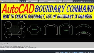 Boundary Command  How to create a boundaryautocadautocadinhindiautocadd [upl. by Enoed]