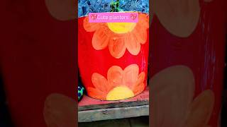 Beautiful planters for garden ShortsGardenPlanters DIYGardenpainting OutdoorDecorquot [upl. by Ellwood345]