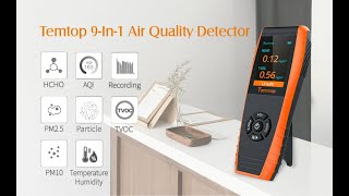 Temtop LKC1000S Air Quality Monitor  PM25 PM10 HCHO TVOC AQI Temperature Humidity [upl. by Htenay]