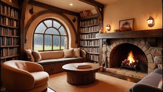 Soothing Rain amp Warm Fireplace  Rain Sounds for Sleeping in This Cozy Warm Castle Room [upl. by Anirbus772]