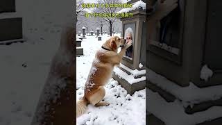 A touching scene the golden retriever has been guarding the old lady sitting there and reluctant [upl. by Kong]