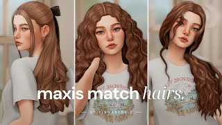 best maxis match hairs  the sims 4  contenido personalizado haul  cc links [upl. by Andeee]