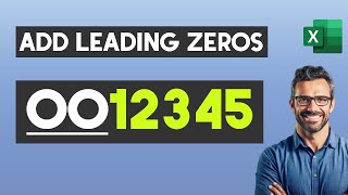 How to Add Leading Zeros in Excel  Add a Zero in a front of a Number [upl. by Survance]