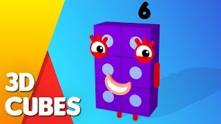 Numberblocks in 3D Zero to Ten  3D Cubes [upl. by Sivek549]