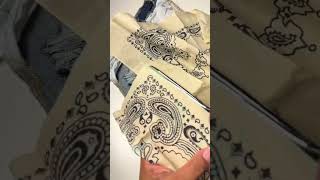 Bandanna Patchwork Jeans customjeans diyjeans denimtutorial fabricglue patchwork bandanna [upl. by Corson]