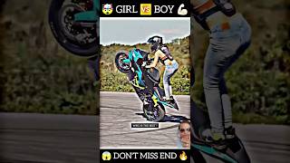 Dont miss the end 🔥🤯💪🏼 bikergirl boyvsgirls bikestunt motovlog shorts [upl. by Dwaine714]