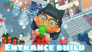 Entrance Build  25 Days Of Christmas🎄Animal Crossing New Horizons Challenge  Day 1 [upl. by Chaves]