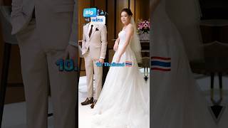 Top 10 Countries With Their Wedding Dress 👰‍♀️ shorts livebigagency 4rabetind [upl. by Nnylsia]