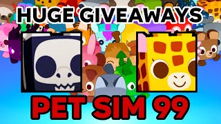 Huge Giveaways  Pet Simulator 99 [upl. by Romona]