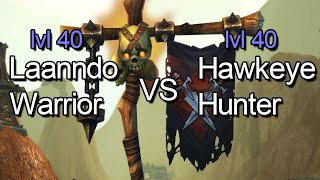 Lvl 40 MokGora Laanndo Warrior VS Hawkeye Hunter [upl. by Adalie]