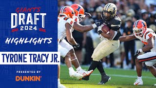 HIGHLIGHTS Tyrone Tracy Jr  Giants Draft  Purdue Running Back [upl. by Nannette]