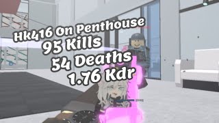 95 kills With HK416 On Penthouse  Phantom Forces [upl. by Hnah]