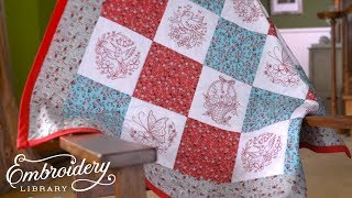 How to Embroider and Sew a Lap Quilt [upl. by Hoban]