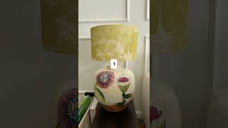 Choosing a lampshade design from the illustrations Ive created interiordecor homedecor artist [upl. by Ahtivak]