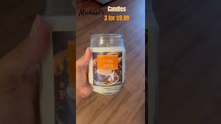 Cozy scented candles for Fall on Sale at michaels fallseason candles spookyfinds [upl. by Allsopp]