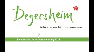 Vorversammlung Gemeinde Degersheim 2022 [upl. by Aramit]