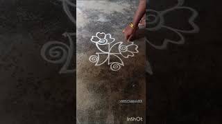 Just 9చుక్కల తో అందమైన ముగ్గు మీకోసం youtubeshorts vakitlomuggulu rangoli viralvideo shorts yt [upl. by Nohsav]