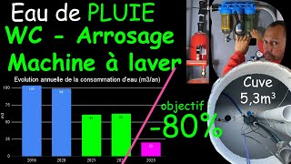 Récupération deau de pluie pour WC  machine à laver Jetly KitO [upl. by Dinsdale]