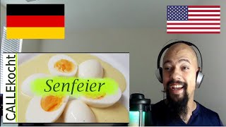 American Reacts To Make mustard boiled eggs and mustard sauce yourself  German Video [upl. by Bartko]