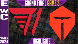 T1 vs TES G3 Highlights  EWC 2024 GRAND FINAL  LoL Esports World Cup T1 vs Top Esports Game 3 [upl. by Libenson]