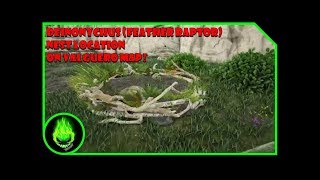 ARK VALGUERO  DEINONYCHUS FEATHER RAPTOR NESTS LOCATIONS [upl. by Landa338]