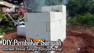 Membuat Pembakar Sampah Portable tanpa semen tanpa lem Skala Rumahan Rocket Stove [upl. by Madonia204]