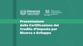 Presentazione della Certificazione del Credito d’Imposta per Ricerca e Sviluppo [upl. by Otxilac]