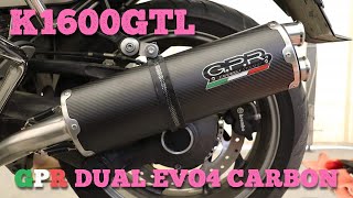 【GPR】K1600GTL DUAL EVO4 CARBON【Exhaust】 [upl. by Aday]