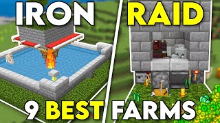 9 MUST HAVE Farms Minecraft Bedrock 120 [upl. by Meerak8]