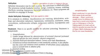 Pharmacology 401 d NSAIDs 4 Pharmacokinetics Aspirin Salicylates Salicylism Reye syndrome poisoning [upl. by Gunar]