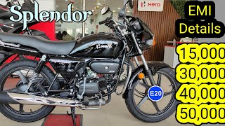 New Hero Splendor Plus 2024 Black Color Price Detail  Down Payment 💰 Loan Details🔥 EMI Finance [upl. by Michelsen799]