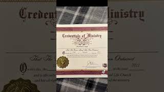 Officially a Ordained Minister [upl. by Akehsat]