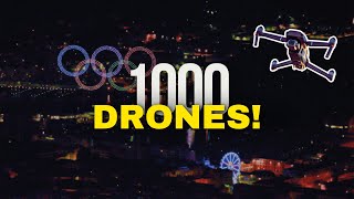 Plus de 1000 drones à Toulon pour la Flamme Olympique [upl. by Rtoip]