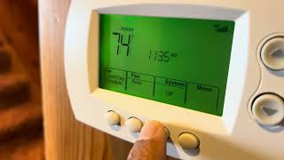 Honeywell Home Thermostat  How to Turn OFFON [upl. by Slade]