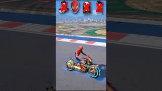 😂😱Super hero Bike Jumping Test gta shorts spiderman ironman goku [upl. by Aglo]