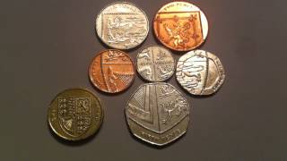 COOL British Coinage  Royal Shield of Arms Puzzle  20 Pence Mint Error HD [upl. by Athalla]