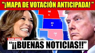 ¡¡¡INCREÍBLES RESULTADOS DE VOTACIÓN TEMPRANA ¡Impactante Mapa Electoral 2024 Kamala vs Trump [upl. by Murial]