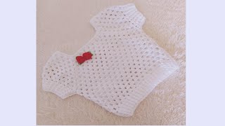 BLUSA DE VERANO PARA NIÑA TEJIDA A CROCHET PASO A PASO  TEJIDO FACIL  PUNTO FANTASIA [upl. by Epps]